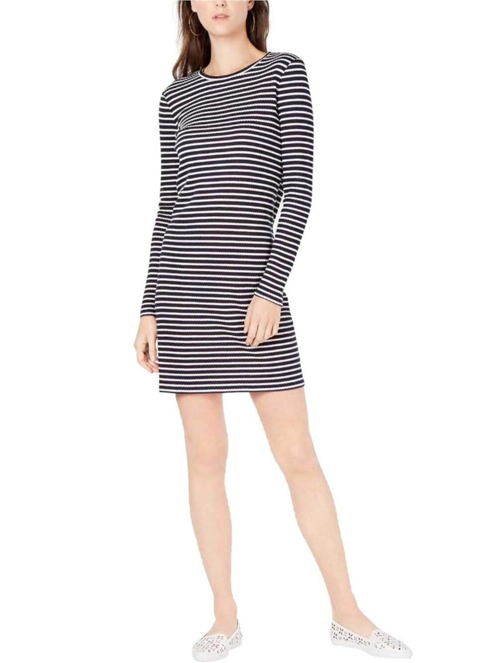 ☆ MICHAEL KORS Striped Rib Knit Dress